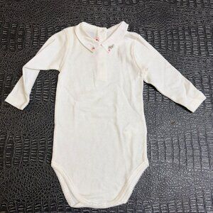 Bonpoint 18M Embroidered collar Bodysuit